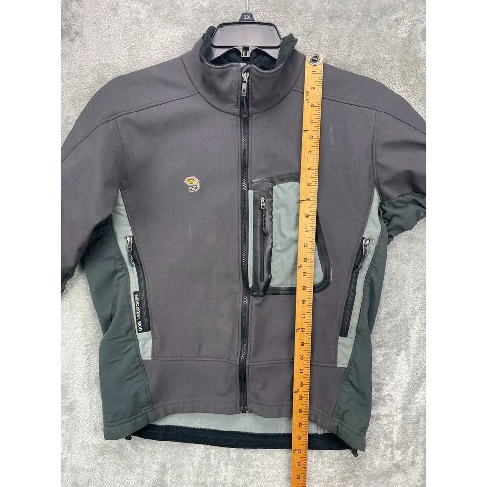 VTG Mountain Hardwear‎ Men's Jacket Medium Gray Gore Wind Stopper Soft Shell